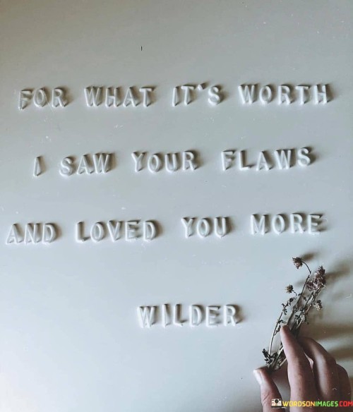 For What It's Worth I Saw Your Flaws And Quotes