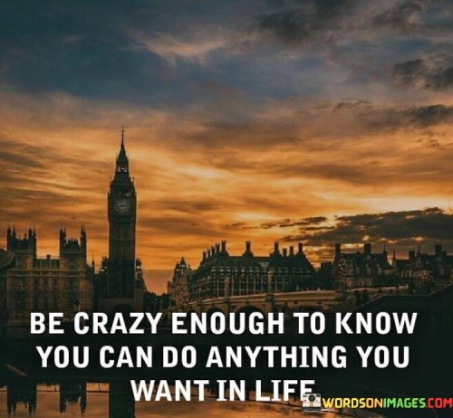 Be Crazy Enough To Know You Can Do Anything You Quotes