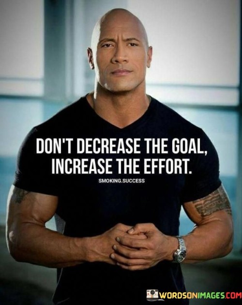 Don't Decrease The Goal Increase The Effort Quotes