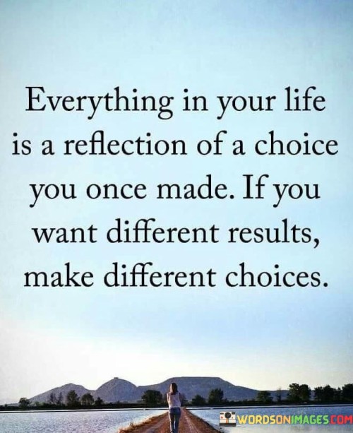 Everything Is Your Life Is A Reflection Of A Choice You Once Made Quotes