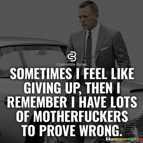 Sometimes I Feel Like Giving Up Then I Remember I Have Lot Quotes