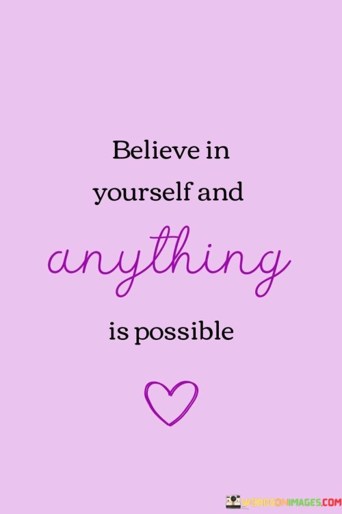 Believe In Yourself Anything Is Possible Quotes