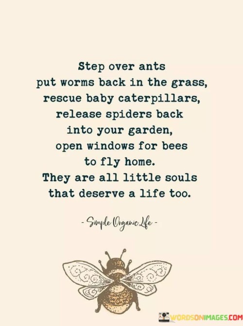 Step Over Ants Put Worms Back In The Grass Quotes