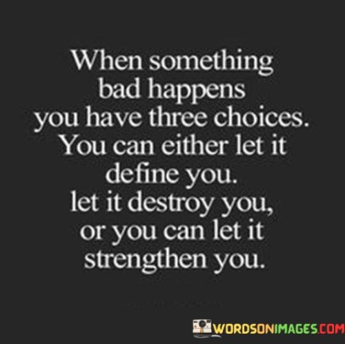 When Something Bad Happens You Have Three Choices You Can Either Quotes
