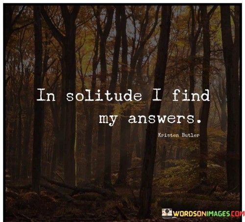 In Solitude I Find My Answers Quotes