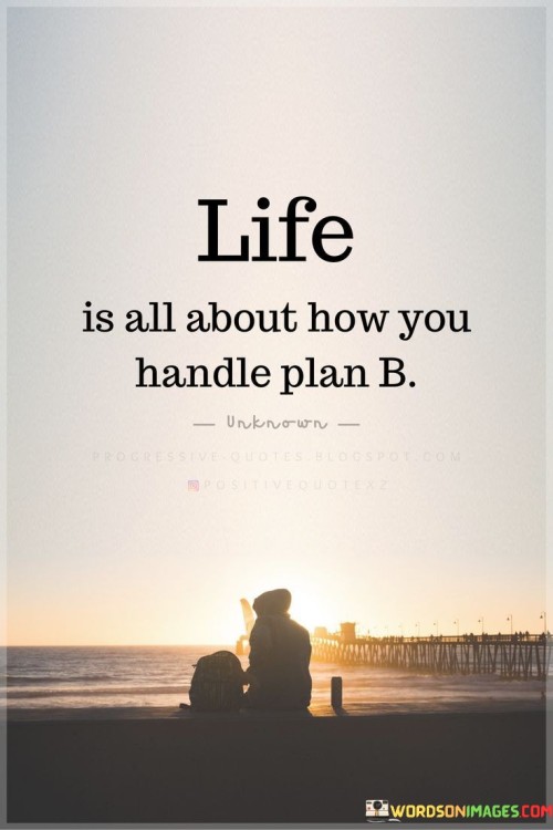 Life Is All About How You Handle Plan B Quotes