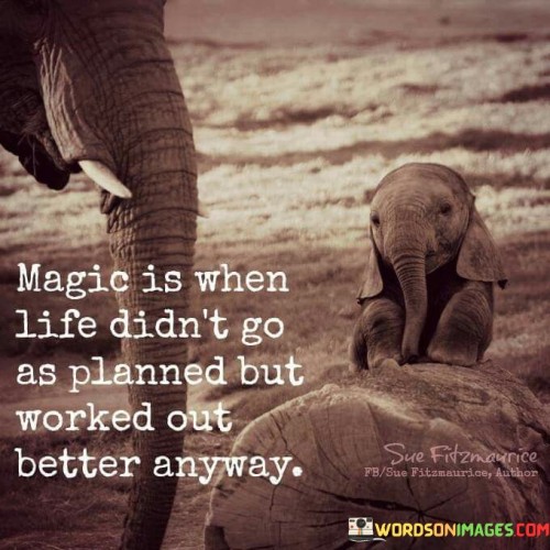 Magic Is When Life Didn't Go As Planned But Worked Quotes