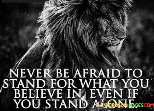 Never Be Afraid To Stand For What You Believe In Even If Quotes