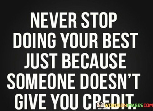 Never Stop Doing Your Best Just Because Someone Doesn't Quotes