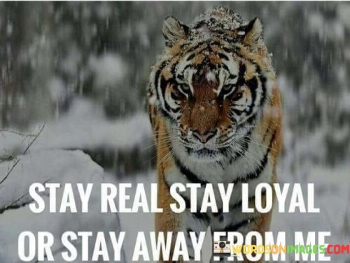 Stay Real Stay Loyal Or Stay Away From Me Quotes