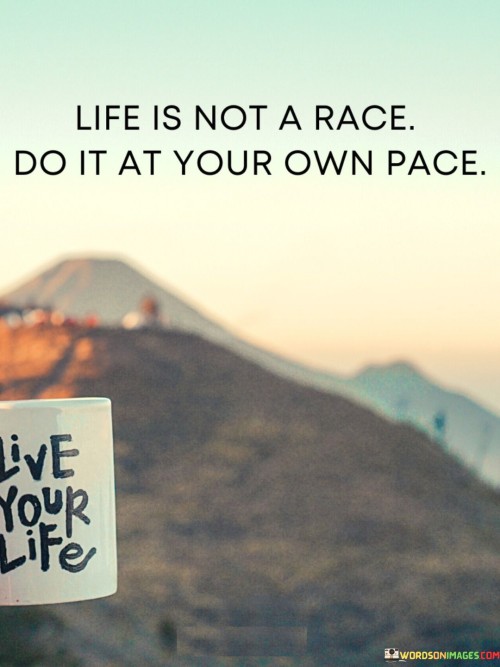 Life Is Not A Race Do It At Your Own Pace Quotes