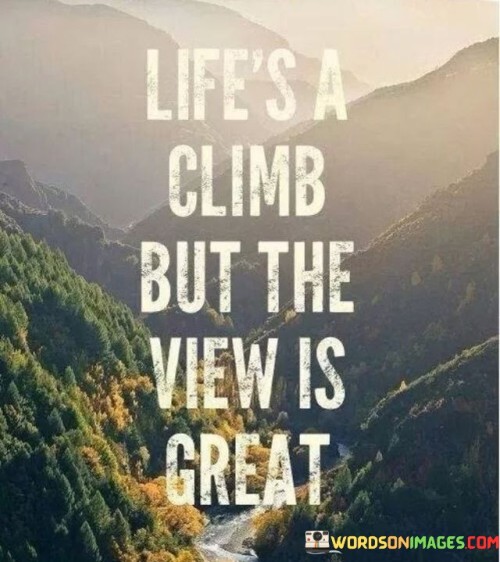 Life's A Climb But The View Is Great Quotes