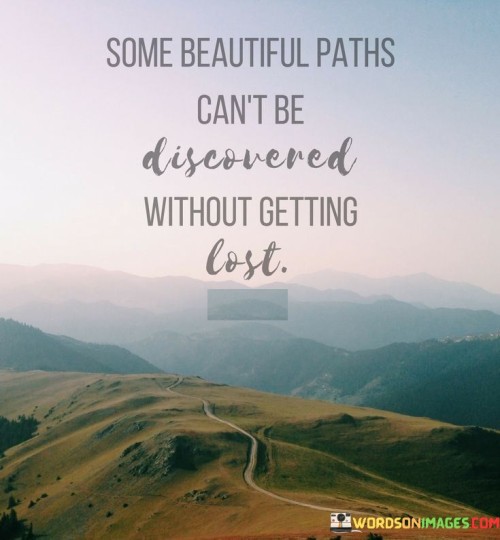 Some Beautiful Paths Can't Be Discovered Without Getting Lost Quotes