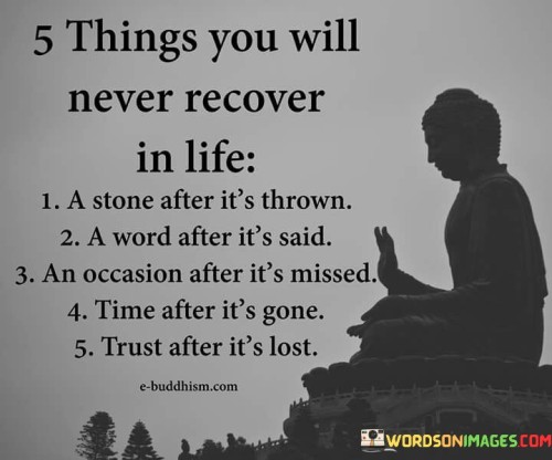 5 Things You Will Never Recover In Life Quotes