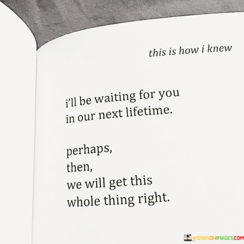 I'll Be Waiting For You In Our Next Lifetime Quotes