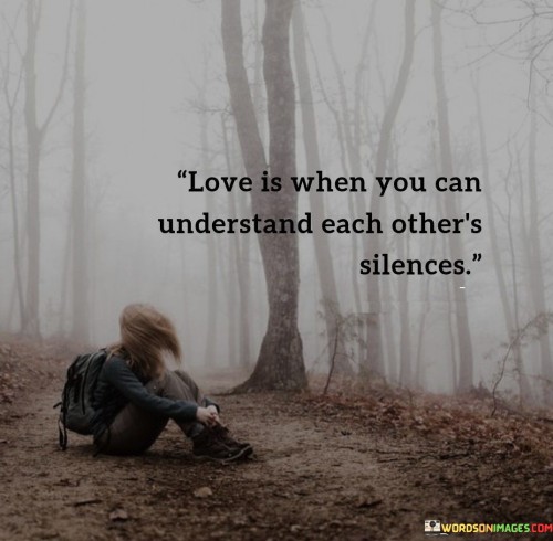 Love Is When You Can Understand Each Others Silences Quotes