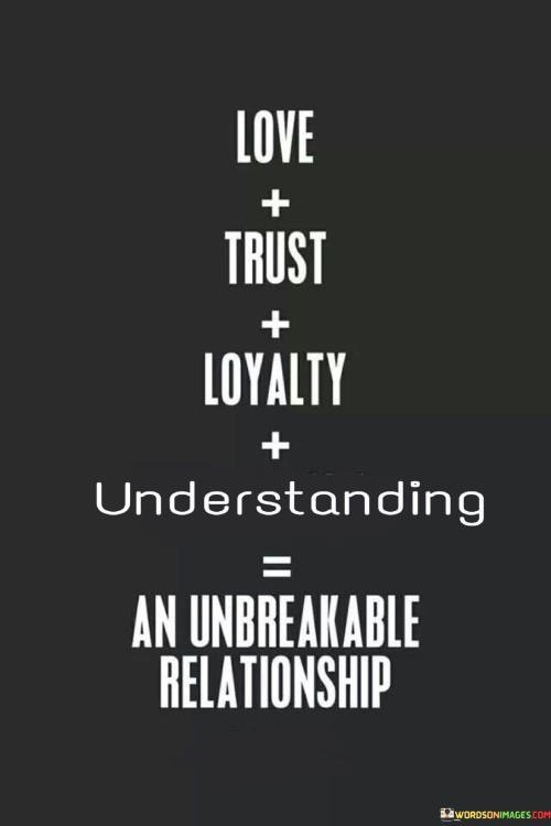 Love+trust+loyalty+understanding=an Unbreakable Relationship Quotes