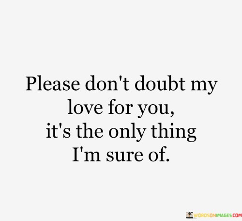 Please Don't Doubt My Love For You Quotes