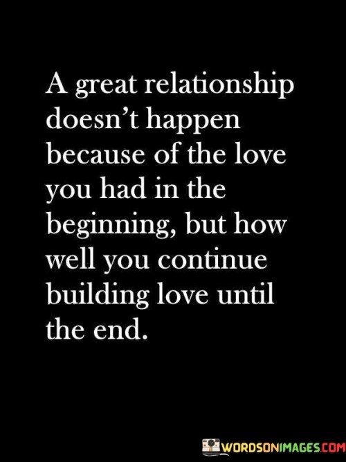 A Great Relationship Doesn't Happen Quotes