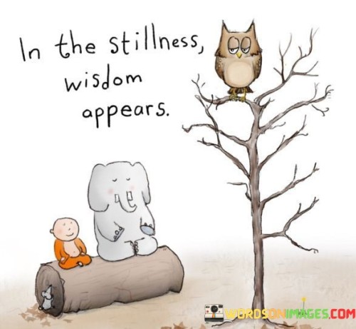 In The Stillness Wisdom Appears Quotes