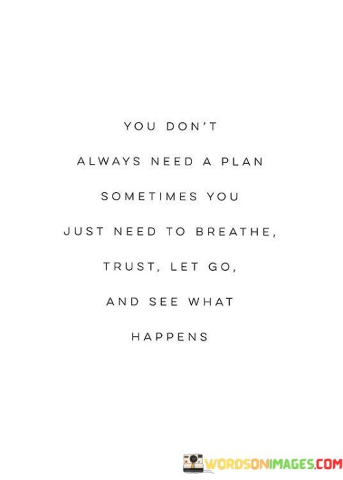 You Don't Always Need A Plan Some Quotes Quotes