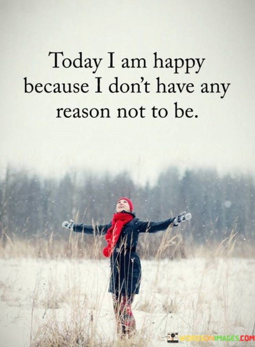 Today I Am Happy Because I Don't Have Any Reason Quotes