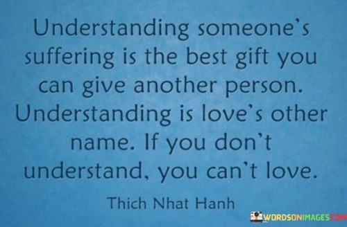 Understanding Someone's Suffering Is The Best Gift Quotes