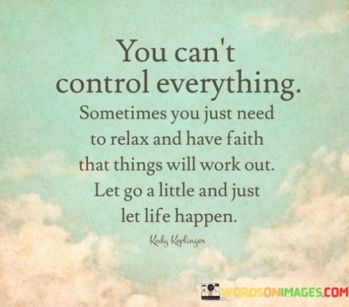 You Can't Control Everything Sometimes You Just Need Quotes