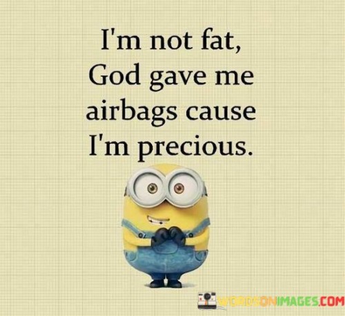 I'm Not Fat God Gave Me Airbags Cause I m Precious Quotes