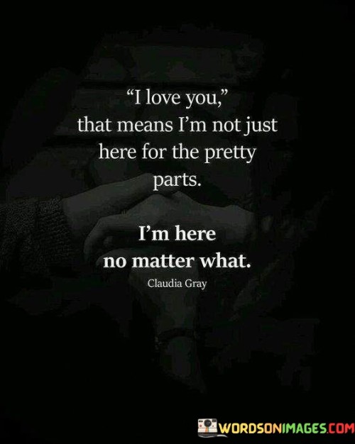 I Love You That Means I'm Not Just Here For The Pretty Parts Quotes