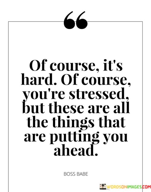 Of Course It's Hard Of Course You're Stressed Quotes