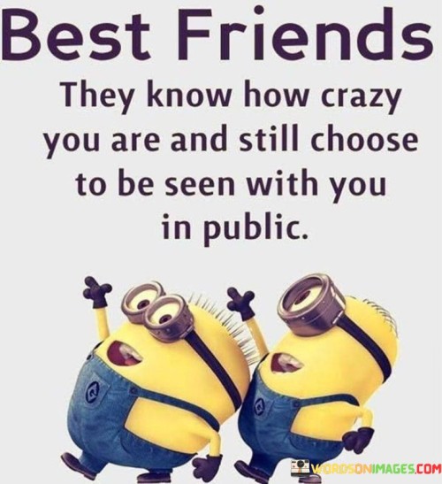 Best Friends They Know How Crazy You Are And Still Choose To Be Seen Quotes