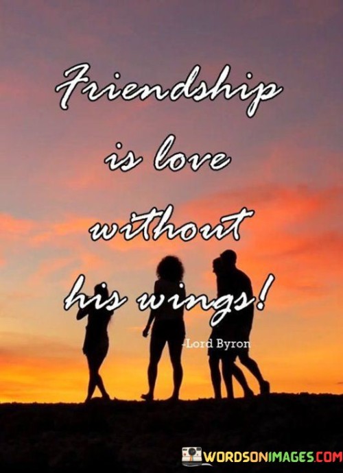 Friendship Is Love Without His Wings Quotes