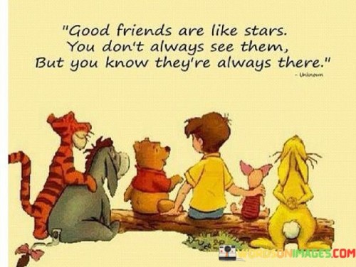 Good Friends Are Like Stars You Don't Always See Them But You Know Quotes