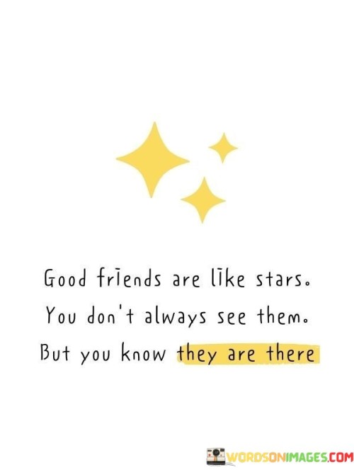 Good Friends Are Like Stars You Don't Always See Them But You Quotes