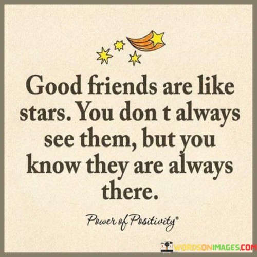 Good Friends Are Like Stars You Don't Always See Them Quotes