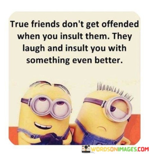 True Friends Don't Get Offended When You Insult Them They Quotes