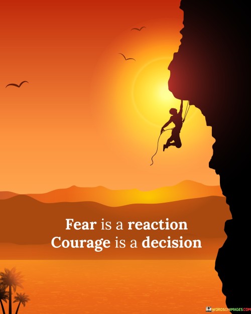 Fear Is A Reaction Courage Is A Decision Quotes