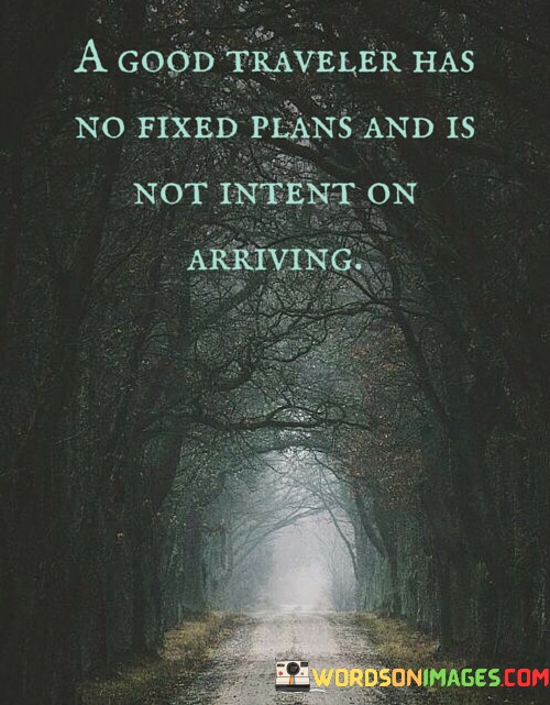 A Good Traveler Has No Fixed Plans And Is Not Intent Quotes