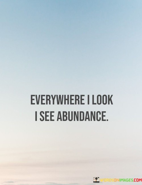 Everywhere I Look I See Abundance Quotes