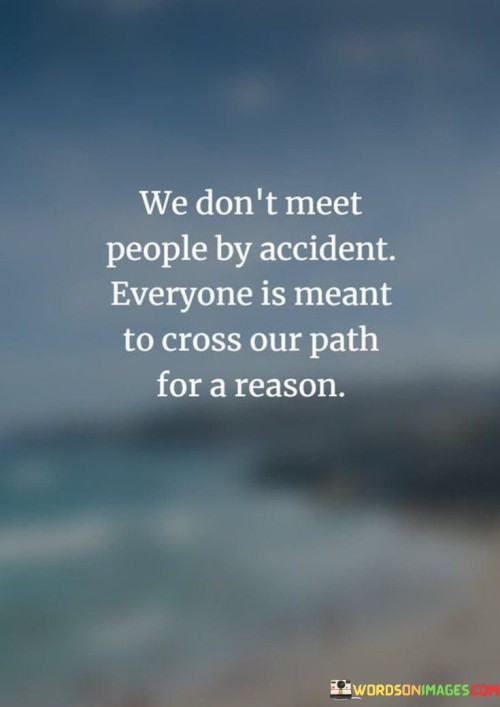 We Don't Meet People By Accident Everyone Is Meant To Cross Quotes