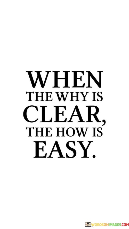 When The Why Is Clear The How Is Easy Quotes