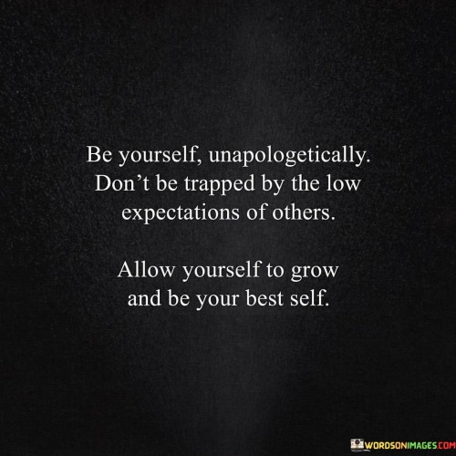 Be Yourself Unapologetically Don't Be Trapped By Quotes