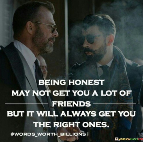 Being Honest May Not Get You A Lot Of Friends But It Quotes