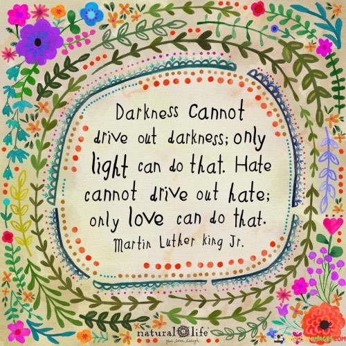 Darkness Cannot Drive Out Darkness Only Light Can Do That Quotes