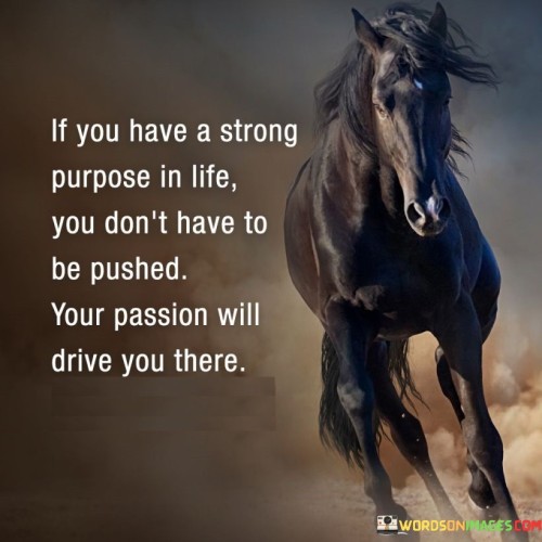 If You Have A Strong Purpose In Life You Don't Have To Be Pushed Quotes