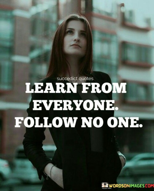Learn From Everyone Follow No One Quotes