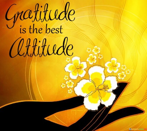 Gratitude Is The Best Attitude Quotes