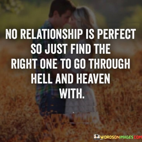 No Relationship Is Perfect So Just Find The Right One To Go Quotes