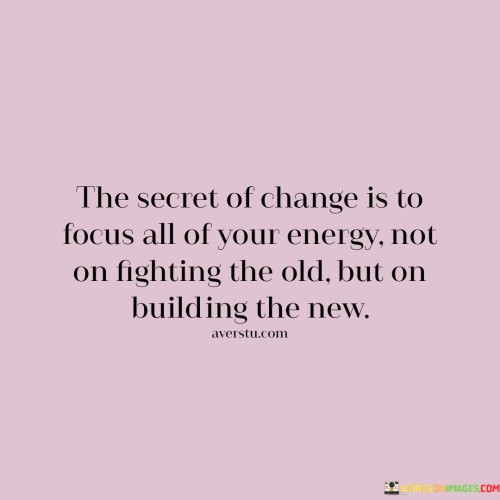 The Secret Of Change Is To Focus All Of Your Energy Not Quotes